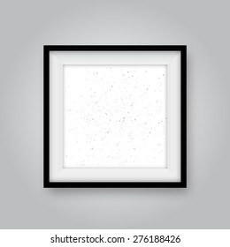 Realistic photo frame with texture. Vector illustration