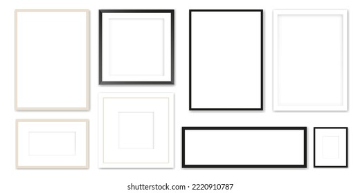 Realistic photo frame with various model collection