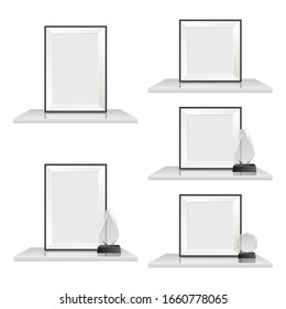 Realistic photo frame vector design illustration isolated on white background