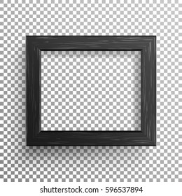Realistic Photo Frame Vector With Soft Shadow. Isolated On Transparent Background.