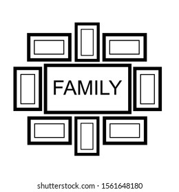 Realistic photo frames. Blank vintage photo frames with various styles. Pictures on the wall, retro memory album. Blank white square card for vector memory photo templates