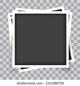 Realistic photo frame.Square frame template.