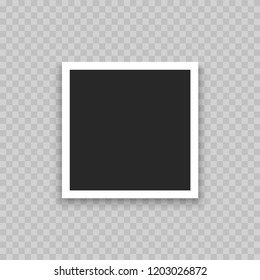 Realistic photo Polaroid frame isolated on transparent background. Vector illustration. Realistic photo Polaroid frame isolated on transparent background. Vector illustration.