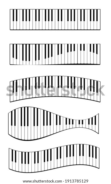 Realistic piano keys set. Musical\
instrument keyboard. Vector\
illustration.