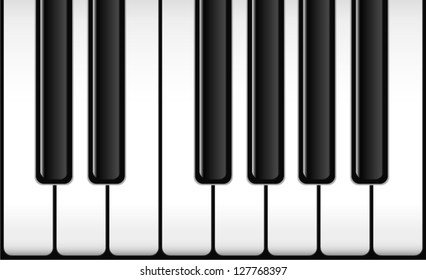 realistic piano keys vector