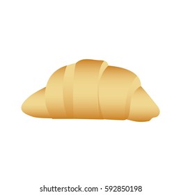 realistic picture croissant bread icon food vector illustration