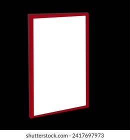 Realistic picture frame, with black background