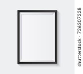 Realistic picture frame isolated on white background. Perfect for your presentations. Vector illustration.