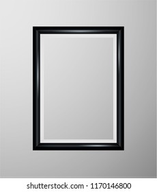 Realistic picture frame isolated on white background. Perfect for your presentations. Vector illustration esp10.