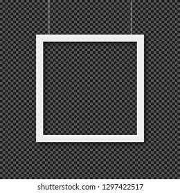 Realistic picture frame isolated on transparent background. Perfect for your presentations. Vector illustration Realistic picture frame isolated on transparent background. Perfect for your presentations. Vector illustration