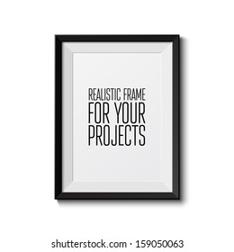 Realistic picture frame isolated white background  Perfect for your presentations  Vector illustration