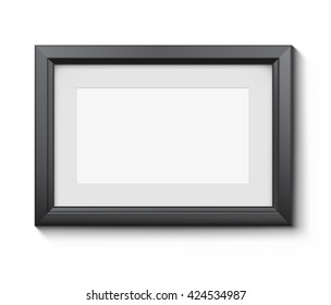 Realistic picture frame isolated on white background. Vector illustration ready for your design. Frame can be use for your picture, promo, adv.