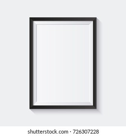 Realistic picture frame isolated on white background. Perfect for your presentations. Vector illustration. - Shutterstock ID 726307228