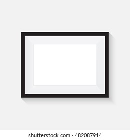 realistic picture frame mock up. blank empty photo frame 