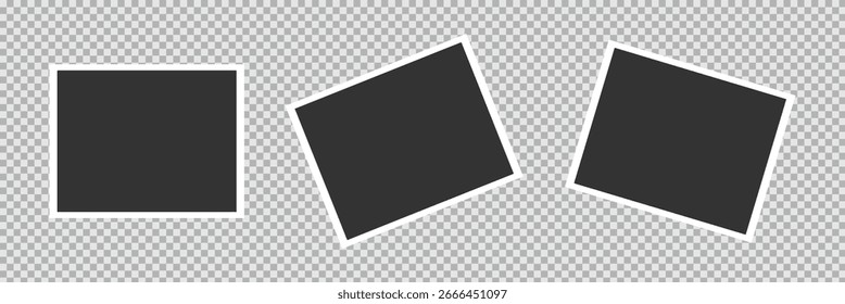 Realistic picture frame mockup set. Template for picture, painting, poster, lettering or photo gallery .Eps 10.Vector background .