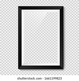 Una burla realista del marco de la imagen. Fondo del vector