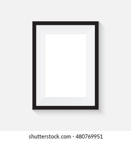 Realistic Picture Frame Mockup. Vector Art Frame Mockup