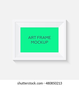 Realistic picture frame mockup. vector art frame mockup