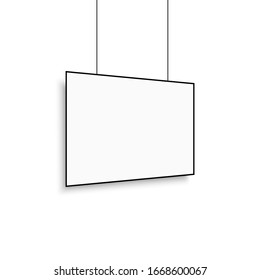 Realistic picture frame with soft shadow. Vector.