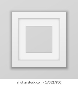 Realistic Picture Frame. Square. Vector