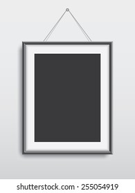 Realistic picture frame vector, illustration background