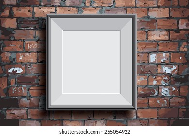 Realistic picture frame vector, illustration background