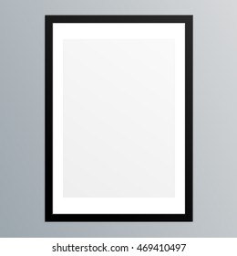 Realistic picture frame. Vector illustration.