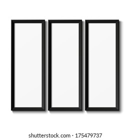 Realistic picture frames. Perfect for your presentations. Vector illustration