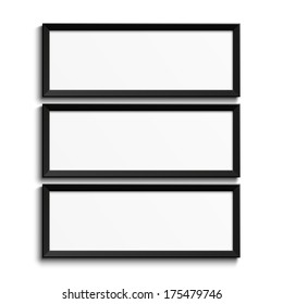 Realistic picture frames. Perfect for your presentations. Vector illustration