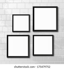 Realistic picture frames. Perfect for your presentations. Vector illustration