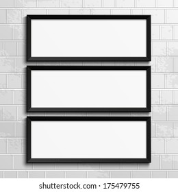 Realistic picture frames. Perfect for your presentations. Vector illustration