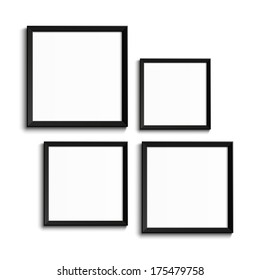 Realistic picture frames. Perfect for your presentations. Vector illustration
