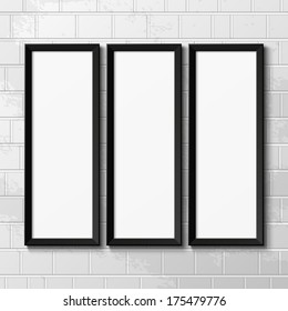Realistic picture frames. Perfect for your presentations. Vector illustration