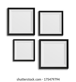 Realistic picture frames. Perfect for your presentations. Vector illustration