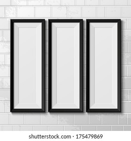 Realistic picture frames. Perfect for your presentations. Vector illustration