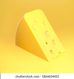 Realistic piece of cheese. Vector illustration. EPS10.	