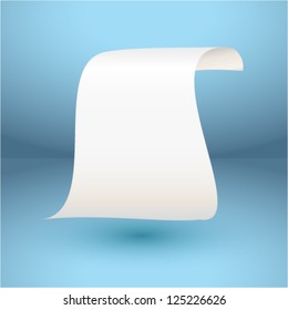 Realistic piece of paper for notes. Vector illustration EPS10.