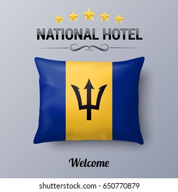 Realistic Pillow Flag Barbados Symbol National Stock Vector Royalty Realistic Pillow Flag Barbados Symbol National Stock Vector Royalty