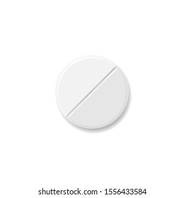 Realistic Pills isolated on white background. Vector illustration. Eps 10.