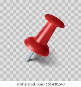realistic pin with shadow. vector illustration