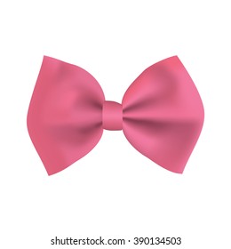 Realistic pink gift ribbon