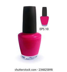 realistic pink nail polish