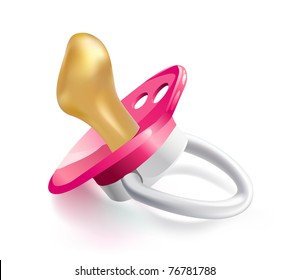 realistic pink pacifier.mesh used