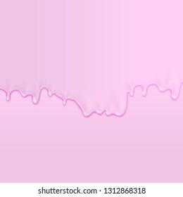 Realistic pink paint background with a shape of a face, vector illustration