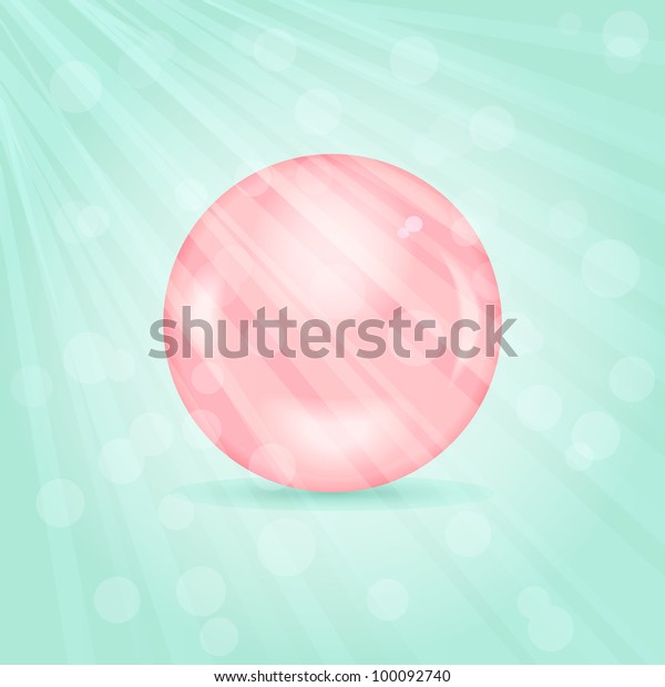 Realistic Pink Pearl Bead Rays Sun Stock Vector (Royalty Free ...