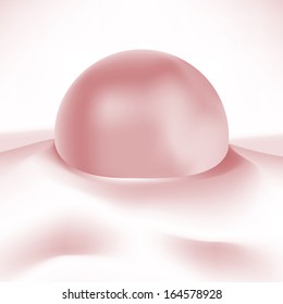 realistic pink pearl vector