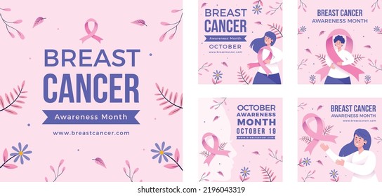 Realistic pink ribbon, breast cancer awareness symbol, vector illustration, Vector Breast Cancer Awareness Poster Design. Stroke Pink Ribbon. October is Cancer Awareness Month.