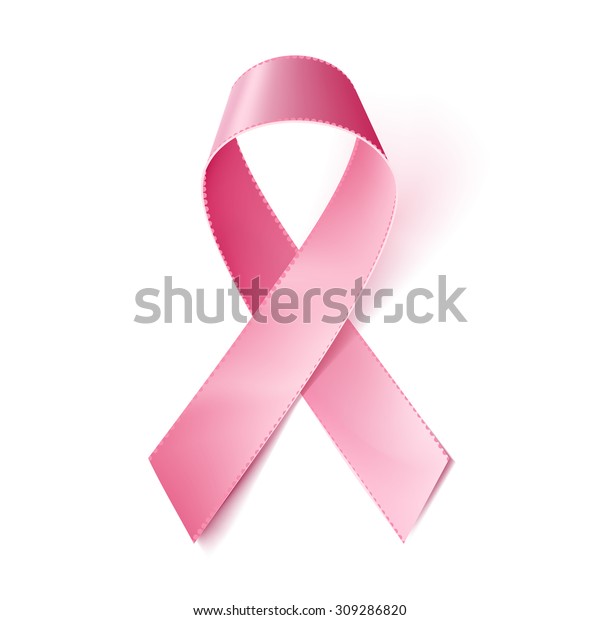 白い背景にピンクのリボン 乳がんに関する認識のシンボル ベクターイラスト Eps10 のベクター画像素材 ロイヤリティフリー 309286820