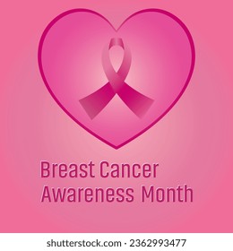 Realistic Pink ribbon to World Breast Cancer Awareness month. Bright Breast Cancer medical banner. Breast cancer awareness symbol. Breast cancer day