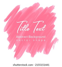 Realistic pink watercolor brush vector abstract graphic shape